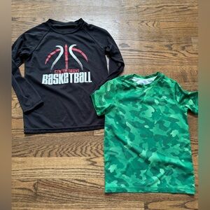 Boys Athletic Top Bundle Size M/8 – Camo Tee & Basketball Long Sleeve